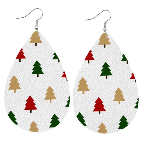 Colorful Trees Teardrop Earring - Picture 3 of 4